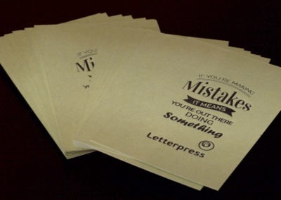 Επαγγελματική κάρτα με Letterpress