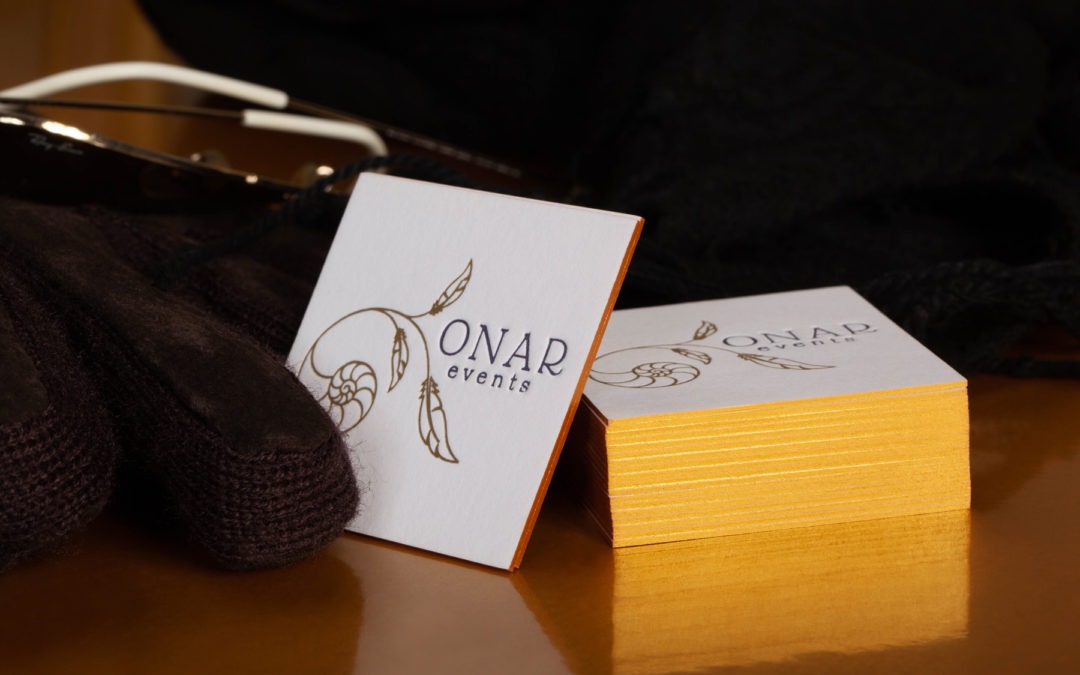 Επαγγελματική κάρτα με letterpress και χρυσοτυπία