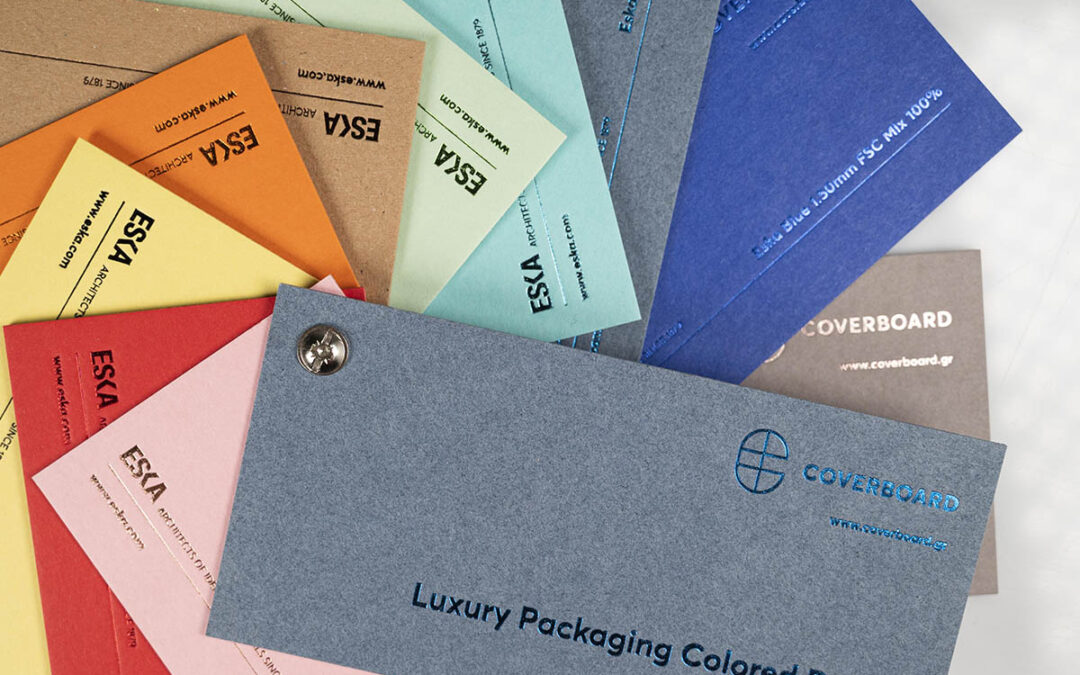 Κατασκευή Δειγματολογίου Luxury Packaging Colored Boards 2023 για την COVERBOARD