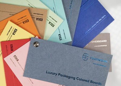 Κατασκευή Δειγματολογίου Luxury Packaging Colored Boards 2023 για την COVERBOARD
